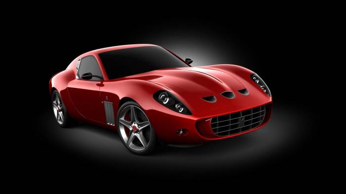 Широкоформатные обои Vandenbrink Ferrari 599 GTO, Красно-черное авто