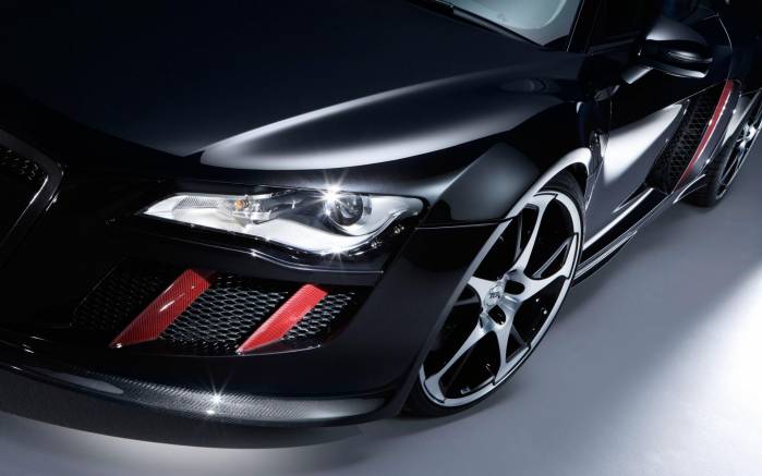 Широкоформатные обои Колеса Audi R8 ABT, Вид спереди Ауди (Audi R8 ABT)