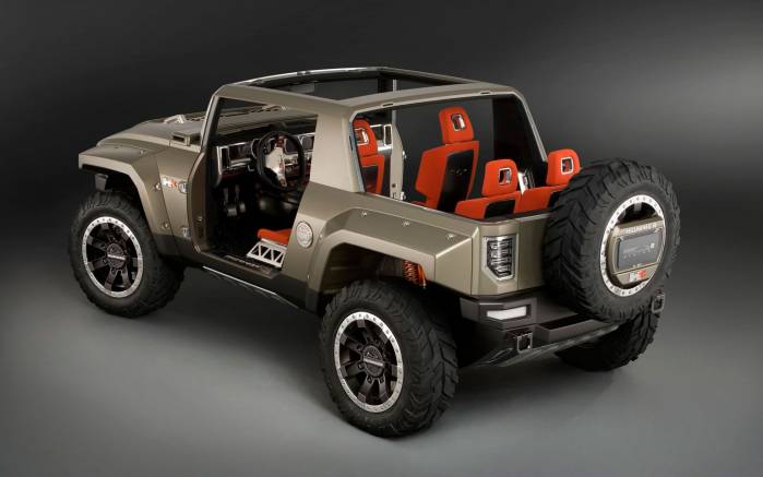 Широкоформатные обои Вид сзади Hummer HX Concept 2008, Вид сзади Хаммер Концепт (Hummer HX Concept 2008)