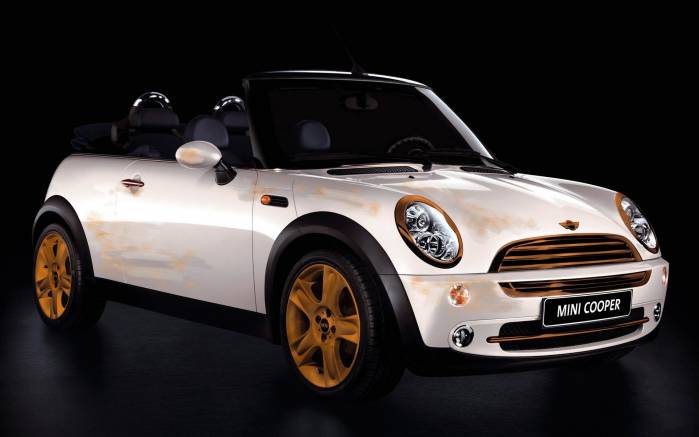Широкоформатные обои Mini Cooper, Вид спереди Мини Купер (Mini Cooper)