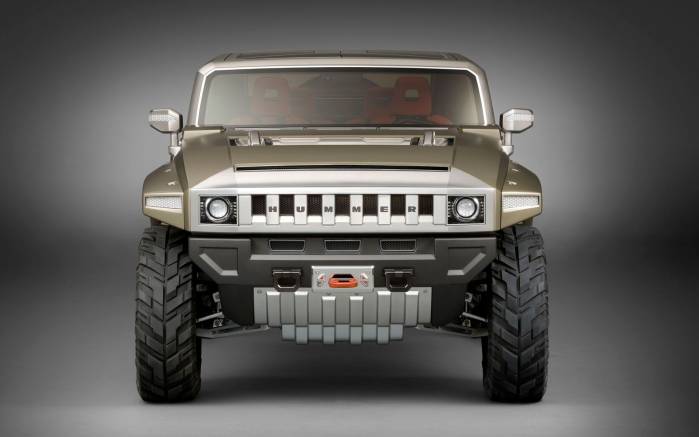 Широкоформатные обои Вид спереди Hummer HX Concept 2008, Вид спереди Хаммер Концепт (Hummer HX Concept 2008)