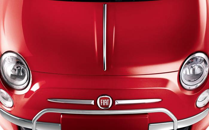 Широкоформатные обои Капот Fiat 500, Капот Фиат (Fiat 500)