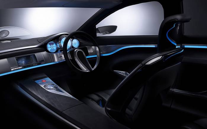Широкоформатные обои Интерьер Jaguar C XF Concept, Интерьер Ягуар концепт (Jaguar C XF Concept)