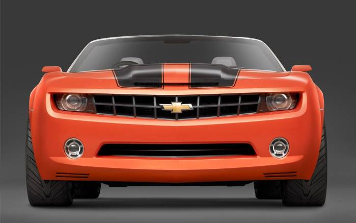 Широкоформатные обои Вид спереди Chevrolet Camaro Convertible, Вид спереди Шевроле Камаро Конвертебл (Chevrolet Camaro Convertible)