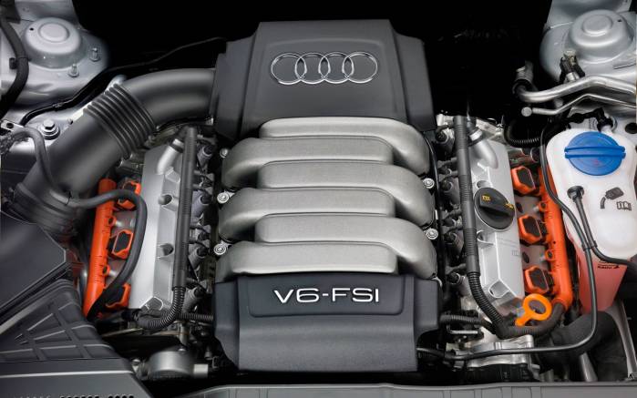 Широкоформатные обои Audi A5 V6 FSI мотор, Ауди А5 (Audi A5 V6 FSI)