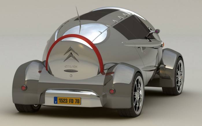 Широкоформатные обои Вид сбоку Citroen 2CV Concept, Вид сбоку Ситроен (Citroen 2CV Concept)