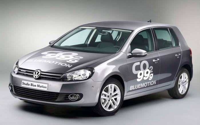 Широкоформатные обои VW Golf BlueMotion Concept, Фольксваген Гольф (VW Golf BlueMotion Concept)