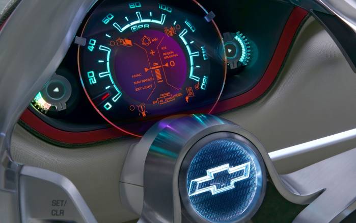 Широкоформатные обои Приборы Chevrolet Volt Concept, Приборная панель Шевроле Вольт (Chevrolet Volt Concept)