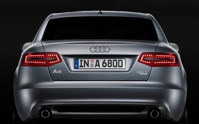 Широкоформатные обои Audi A6 вид сзади, Ауди А6 вид сзади (Audi A6 3.0 TFSI V6)