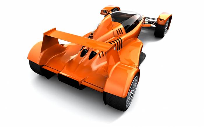 Широкоформатные обои Caparo T1 сзади, Болид Капаро (Caparo T1 Prelaunch)