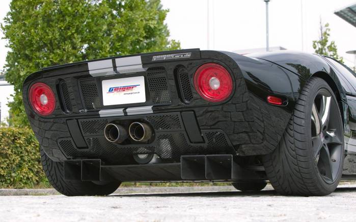 Широкоформатные обои Трубы Ford GT, Выхлопные трубы Форд (Ford GT)