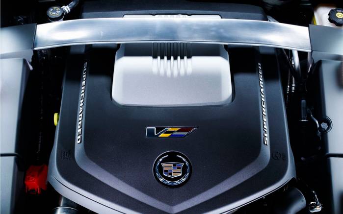 Широкоформатные обои Двигатель Cadillac CTS 2009, Двигатель Кадиллак (Cadillac CTS 2009)