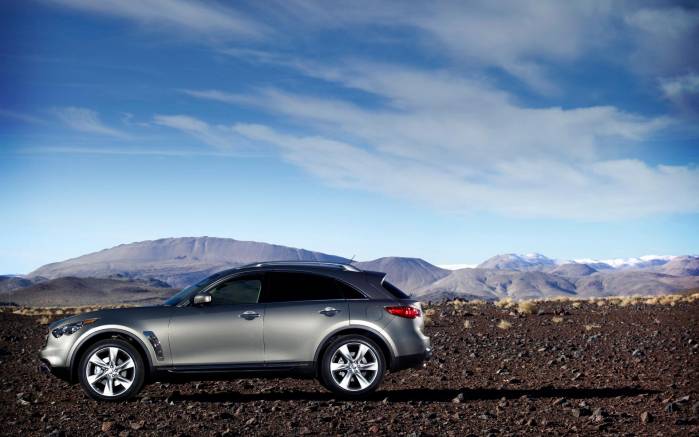 Широкоформатные обои Серебристый Infiniti FX50, Серебристый Инфинити (Infiniti FX50)