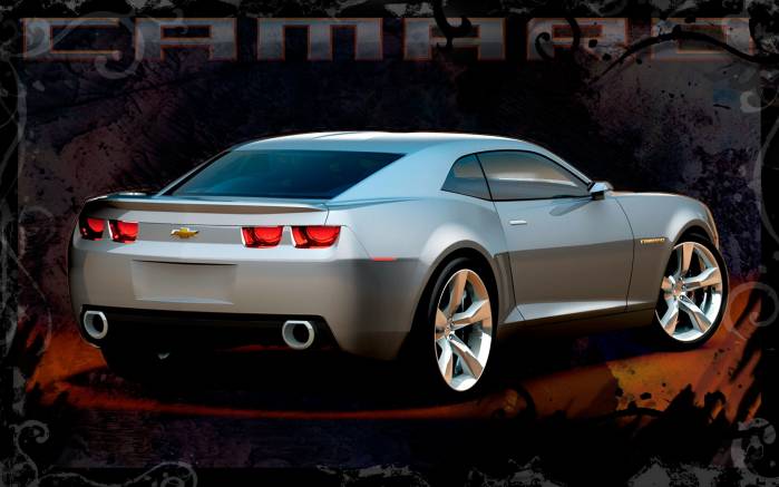 Широкоформатные обои Camaro, Камаро концепт вид сзади (Camaro Concept)