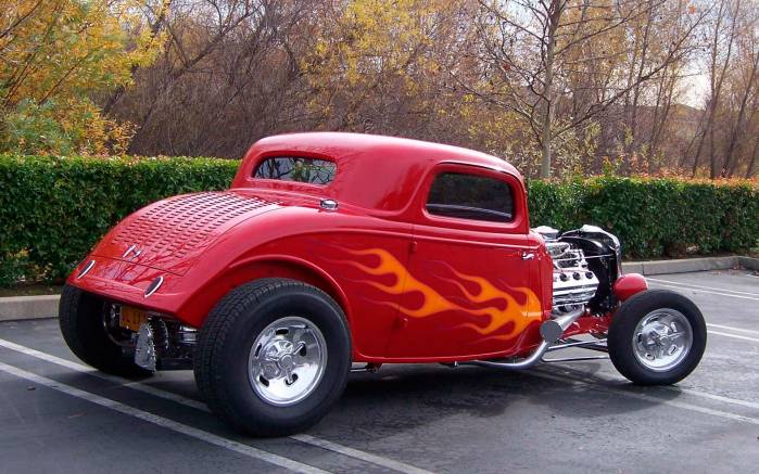 Широкоформатные обои Красный Hot Rod, Красный Хот Род (Hot Rod)