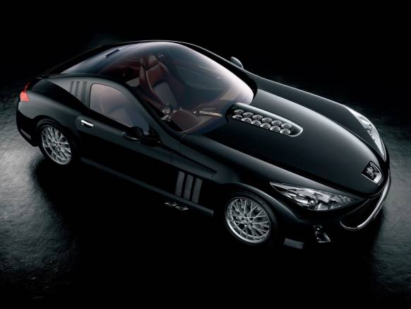 Широкоформатные обои Peugeot 907, Пежо 907 вид сверху (Peugeot 907)