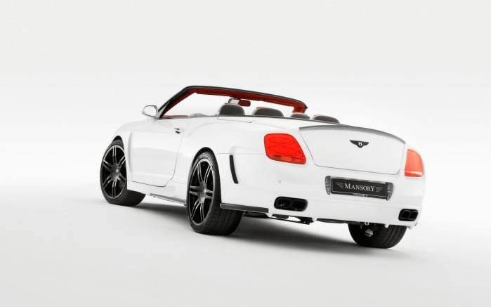 Широкоформатные обои Белый Bentley Continental, Кабриолет Бентли Континенталь (Bentley Continental GTC)