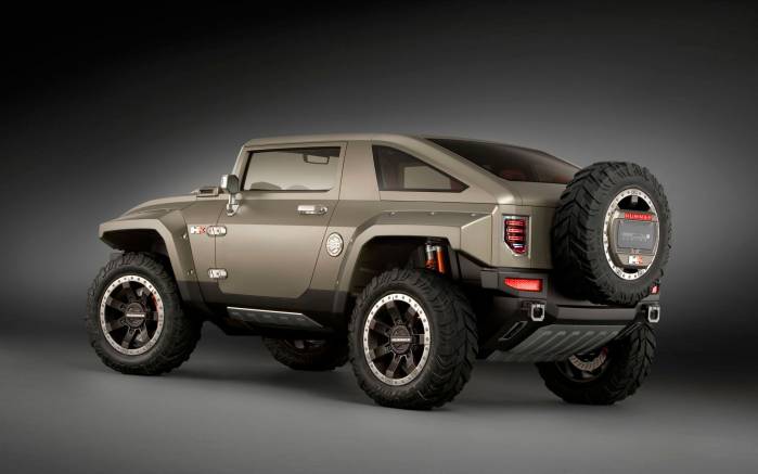 Широкоформатные обои Hummer HX Concept 2008, Вид сзади Хаммер Концепт (Hummer HX Concept 2008)