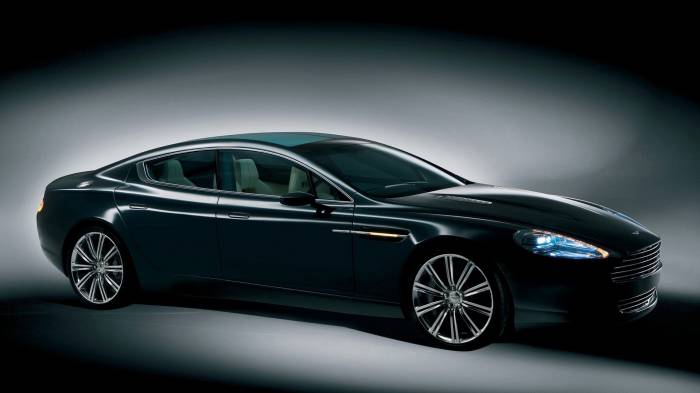 Широкоформатные обои Superb Aston Martin Side View, Боковая часть Superb Aston Martin Side View