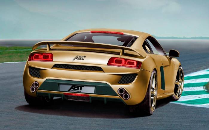 Широкоформатные обои Audi R8 ABT сзади, Вид сзади Ауди (Audi R8 ABT)