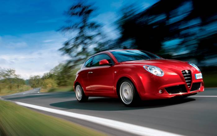 Широкоформатные обои Alfa Romeo MI.TO 2008 на скорости, Альфа Ромео на скорости (Alfa Romeo MI.TO 2008)