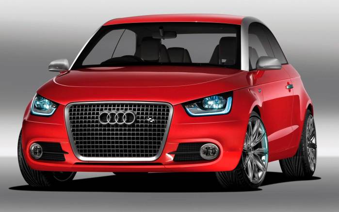 Широкоформатные обои Красный Audi Metroproject, Вид спереди Ауди Метропроджект (Audi Metroproject)