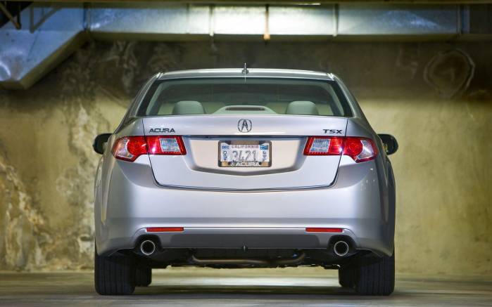 Широкоформатные обои Вид сзади Acura TSX 2009, Вид сзади Акура (Acura TSX 2009)