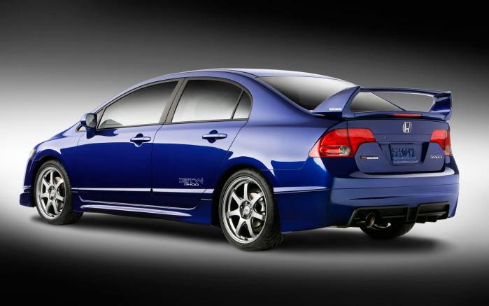 Широкоформатные обои Под углом Honda Civic Mugen, Под углом Хонда Цивик Мюген (Honda Civic Mugen)