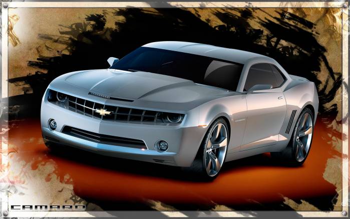 Широкоформатные обои Camaro Concept, Камаро концепт вид спереди (Camaro Concept)