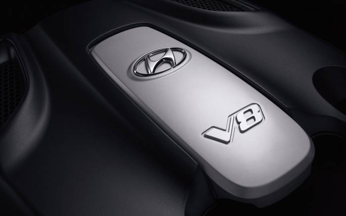 Широкоформатные обои Двигатель Hyundai Genesis Sedan, Двигатель Концепт Хундай Дженезис Седан (Hyundai Genesis Sedan)