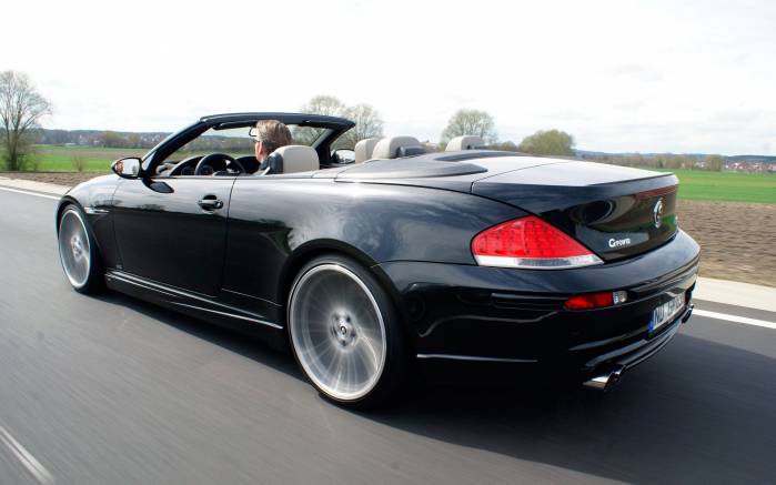 Широкоформатные обои На скорости BMW G power M6 hurricane, На скорости БМВ пауэр М6 Харрикейн (G power M6 hurricane)