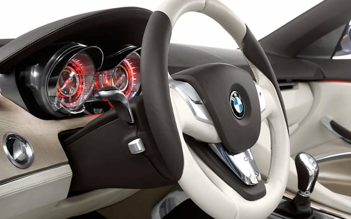 Широкоформатные обои Панель BMW Concept CS, Приборная панель БМВ концепт (BMW Concept CS)