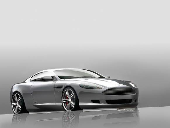 Широкоформатные обои Aston Martin DB9 LM, Астон Мартин вид спереди (Aston Martin DB9 LM)