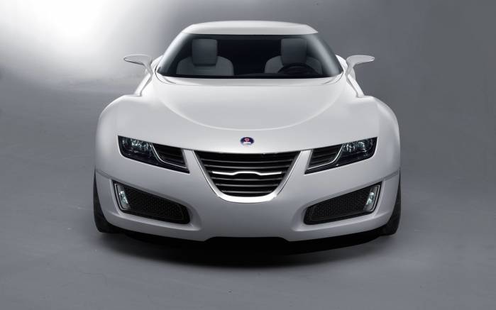 Широкоформатные обои Saab Aero X Concept спереди, Вид спереди Сааб Аэро Икс концепт (Saab Aero X Concept)