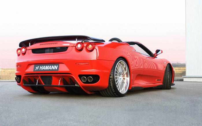 Широкоформатные обои Вид сзади Ferrari F430 Hamann, Вид сзади Феррари Хаман (Ferrari F430 Hamann)