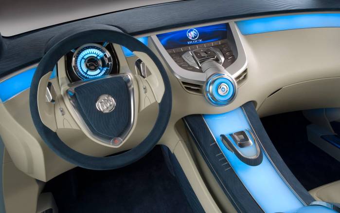 Широкоформатные обои Панель Buick Riviera Concept, Приборная панель Бьюик Ривьера Концепт (Buick Riviera Concept)