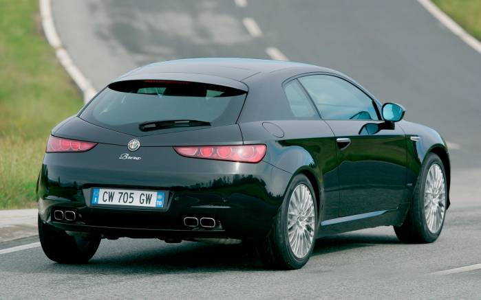 Широкоформатные обои Черный Alfa Romeo Brera, Альфа Ромео Бреро (Alfa Romeo Brera)