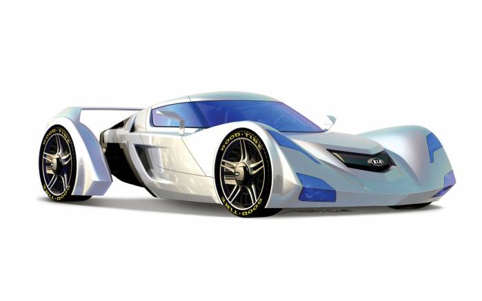 Широкоформатные обои Kia Sidewinder white, Киа сайдвиндер (Kia Sidewinder white)