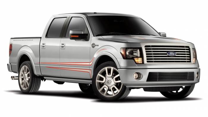 Широкоформатные обои Gray Ford f 150, Серый форд спереди