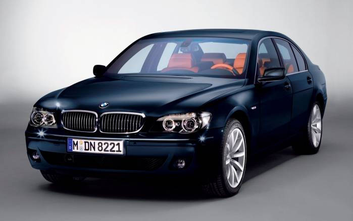 Широкоформатные обои Синий BMW 730d, Синий БМВ (BMW 730d)