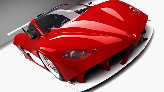 Широкоформатные обои Красный ferrari, Прекрасный ferrari