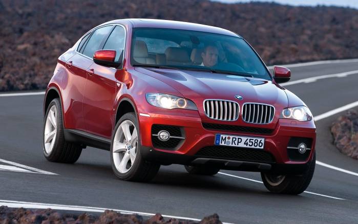 Широкоформатные обои Красный BMW X6 xdrive, Красный БМВ (BMW X6 xdrive)