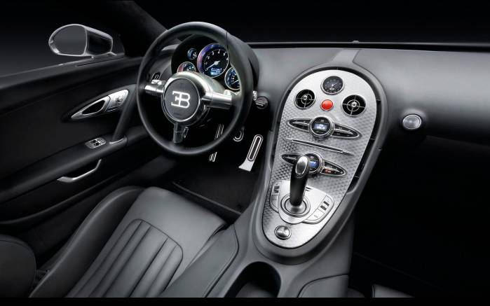 Широкоформатные обои Салон Bugatti Veyron, Салон Бугатти Вейрон (Bugatti Veyron)