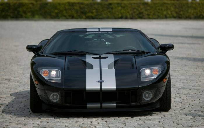 Широкоформатные обои Вид спереди Ford GT, Вид спереди Форд (Ford GT)