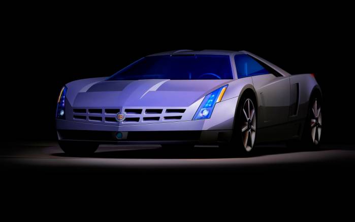 Широкоформатные обои Cadillac Cien Concept, Темный Кадиллак Циен Концепт (Cadillac Cien Concept)