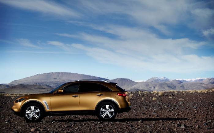 Широкоформатные обои Сбоку Infiniti FX35, Вид сбоку Инфинити (Infiniti FX35)