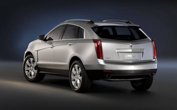 Широкоформатные обои Вид сзади Cadillac SRX Crossover 2010, Вид сзади Кадиллак Провок Фьюел Сел (Cadillac SRX Crossover 2010)