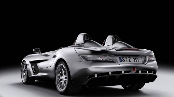Широкоформатные обои Замечательный mercedes, Задний вид кабриолета
