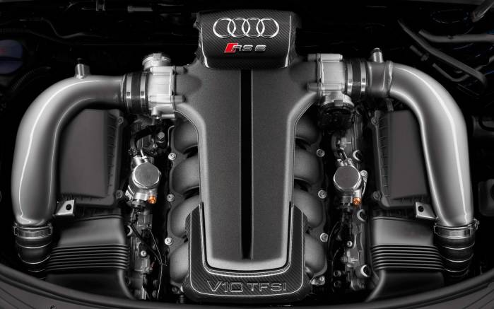 Широкоформатные обои Двигатель Audi RS6 Avant 2008, Двигатель Ауди ( Audi RS6 Avant 2008)