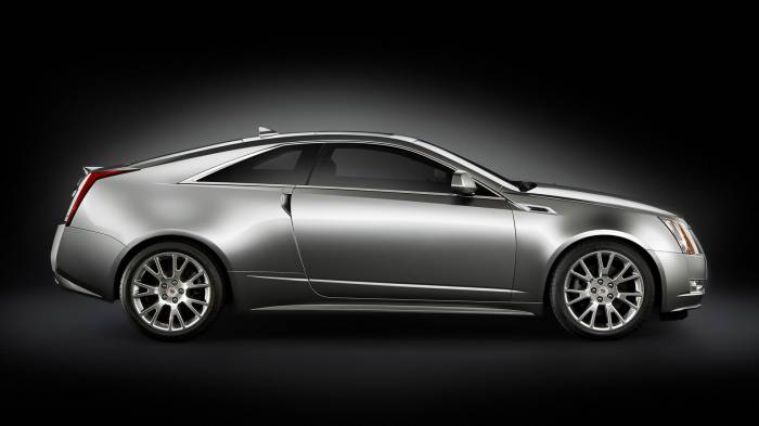 Широкоформатные обои Cadillac cts coupe side, Боковая часть Cadillac cts coupe side